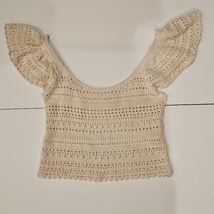 sincerely Jules crochet top size small